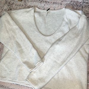 Free People Oatmeal Cashmere Sweater